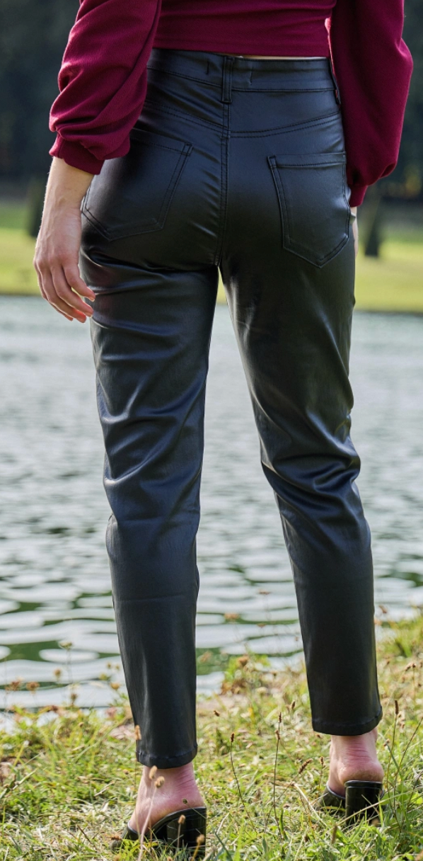 Pantalon MOM enduit INESSA