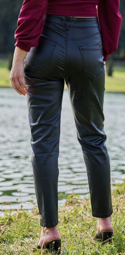 Pantalon MOM enduit INESSA