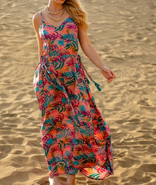 Robe longue imprimé fleuri