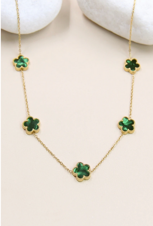Collier TRÈFLE VERT