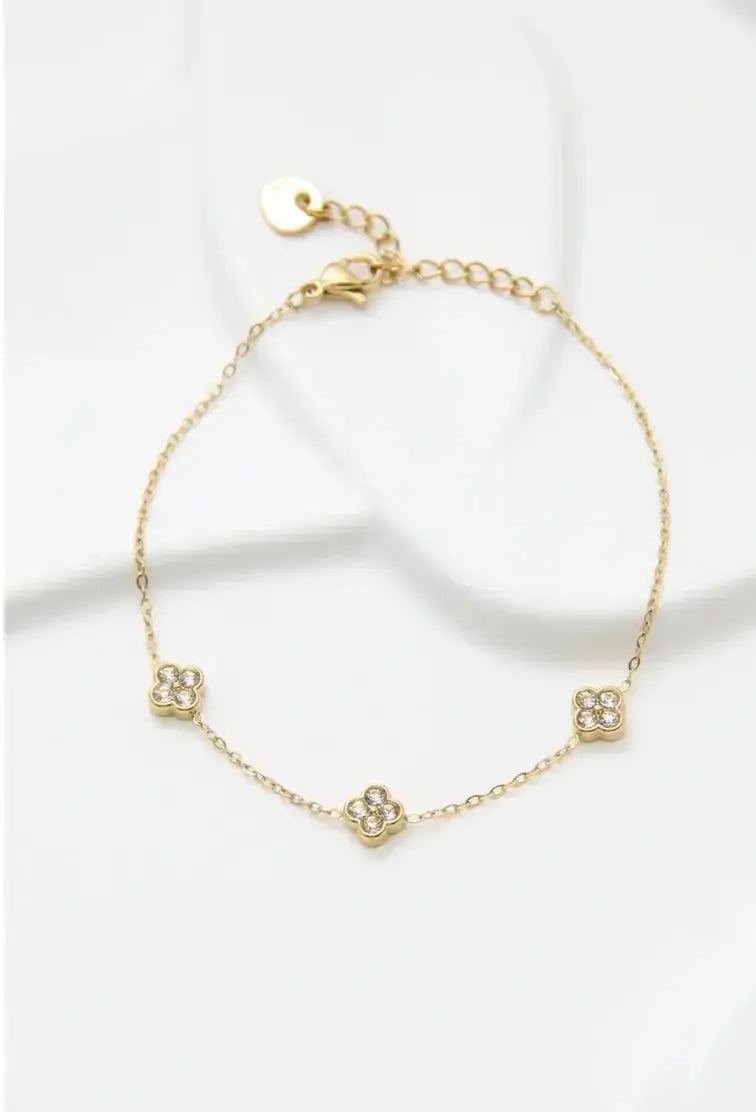 Bracelet TRÈFLE CRISTAL - Maddy & Co