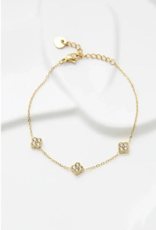 Bracelet TRÈFLE CRISTAL - Maddy & Co