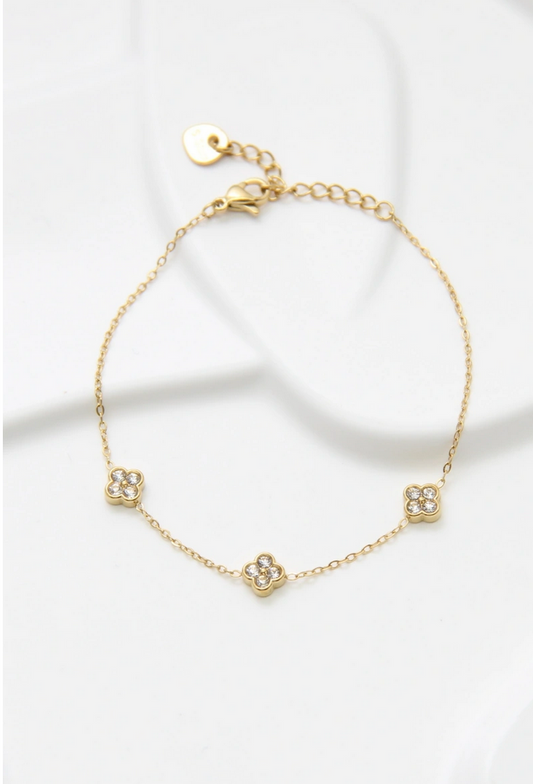 Bracelet TRÈFLE CRISTAL