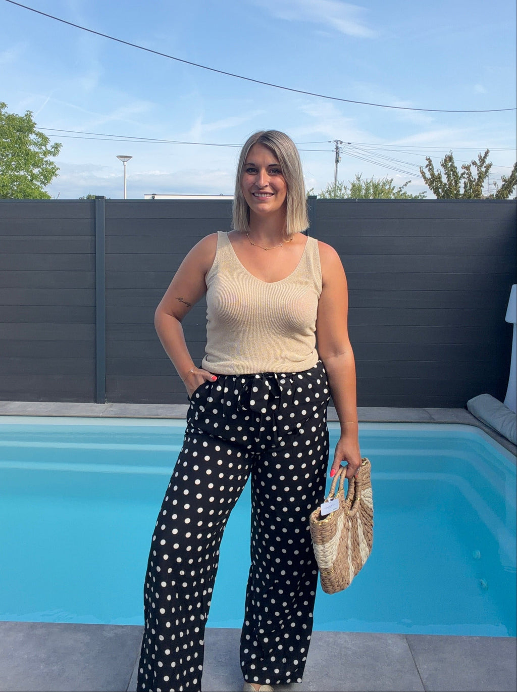 Pantalon Athéna - Noir à pois Maddy & Co