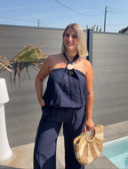Top dos nu Amelie - Bleu marine Maddy & Co