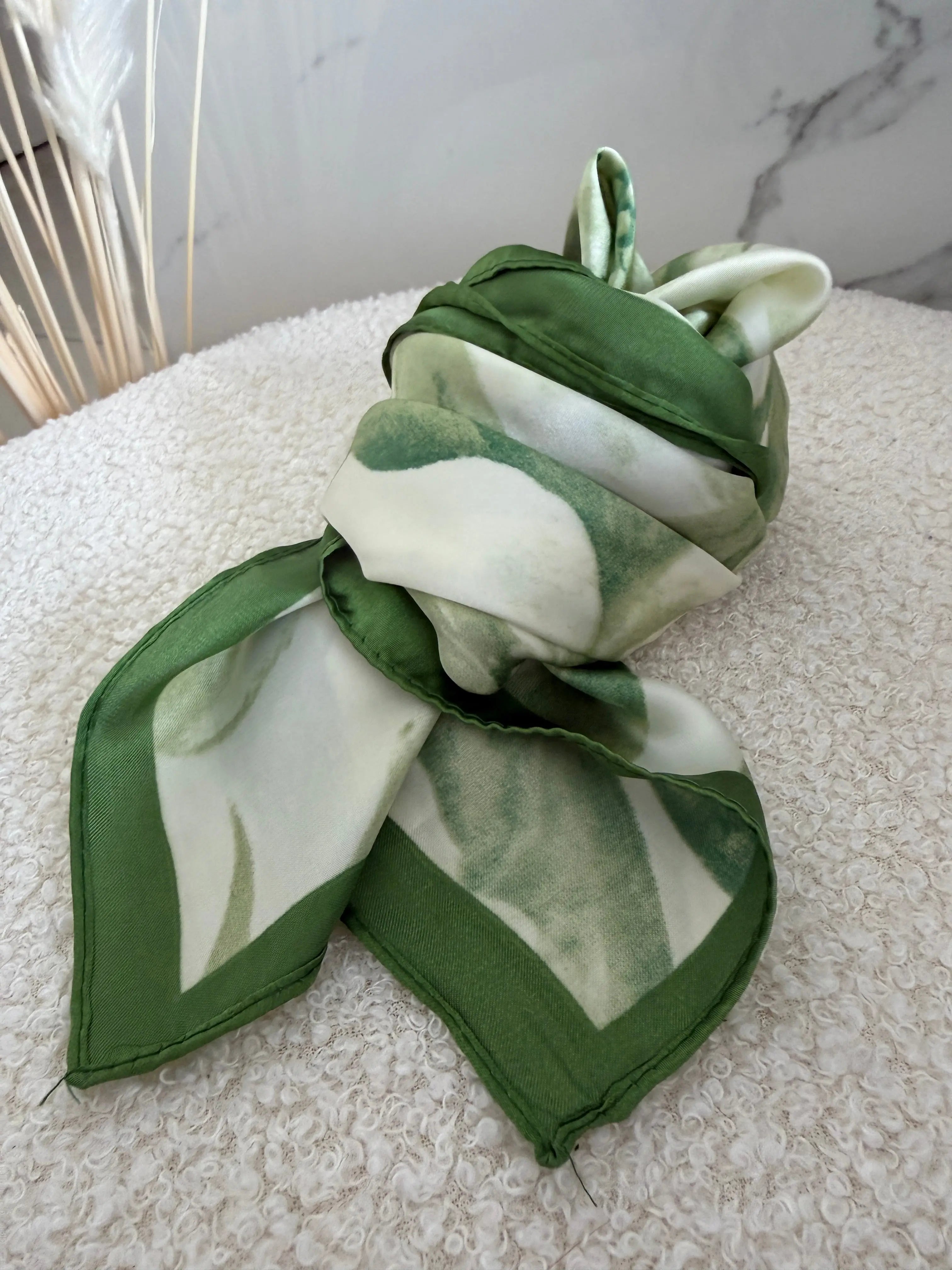 Foulard carré imprimé - Vert Maddy & Co