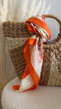 Foulard carré imprimé - Orange Maddy & Co