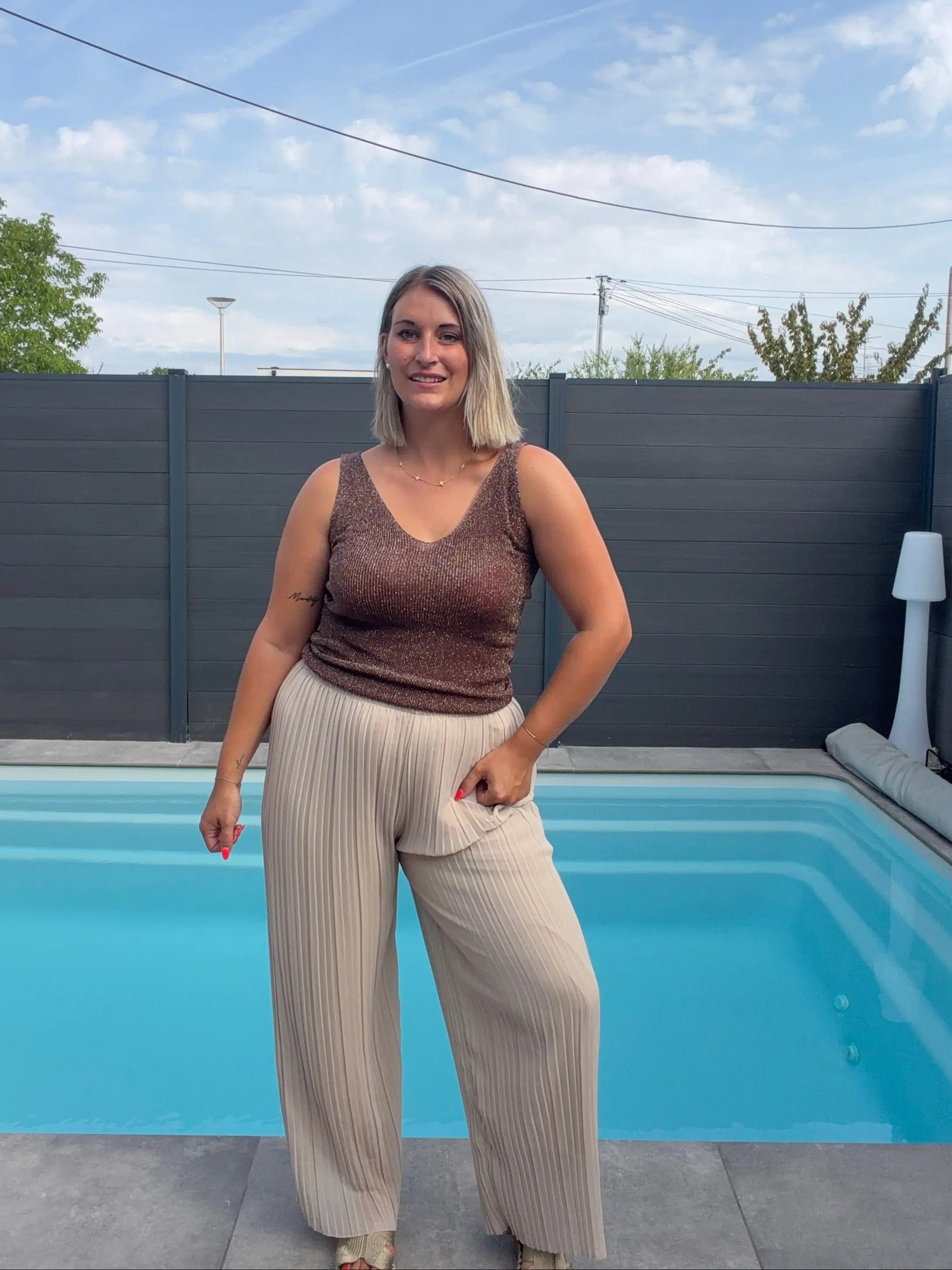Pantalon Alma - Beige Maddy & Co