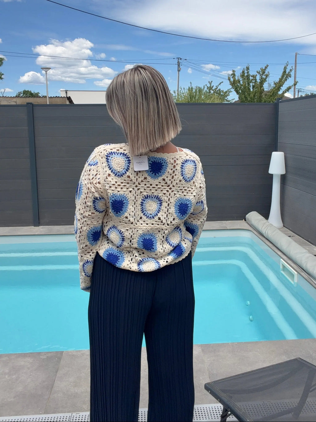 Top Crochet - Bleu Maddy & Co