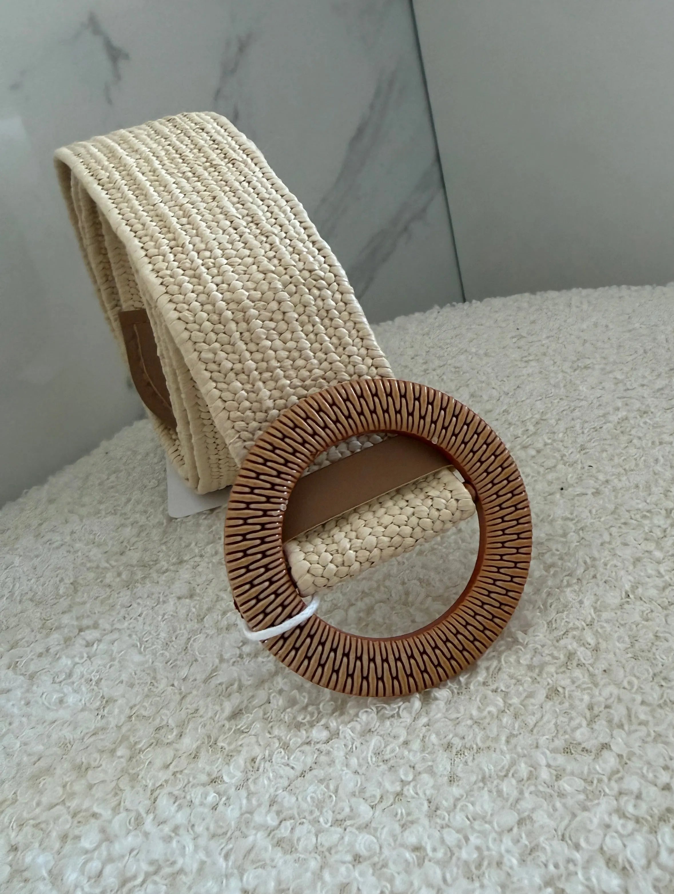 Ceinture élastique bohème -  écru Maddy & Co