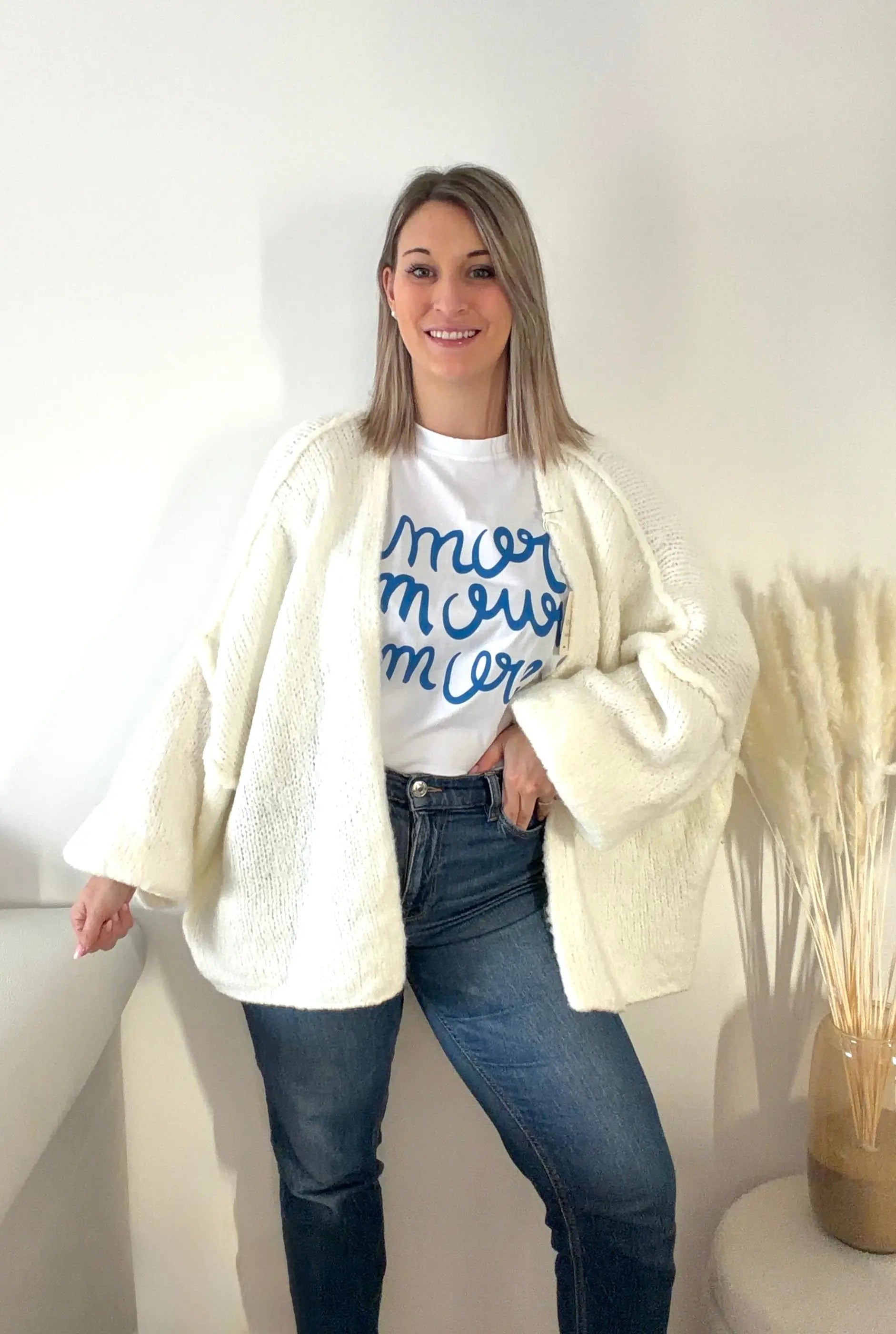Gilet  DAISY - Blanc Maddy & Co