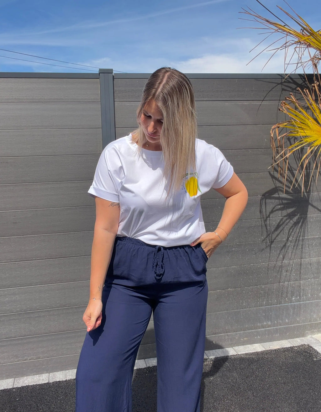 T-shirt - Lemon Cello bleu Maddy & Co