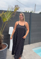 Robe Paula - Noir À Pois Maddy & Co