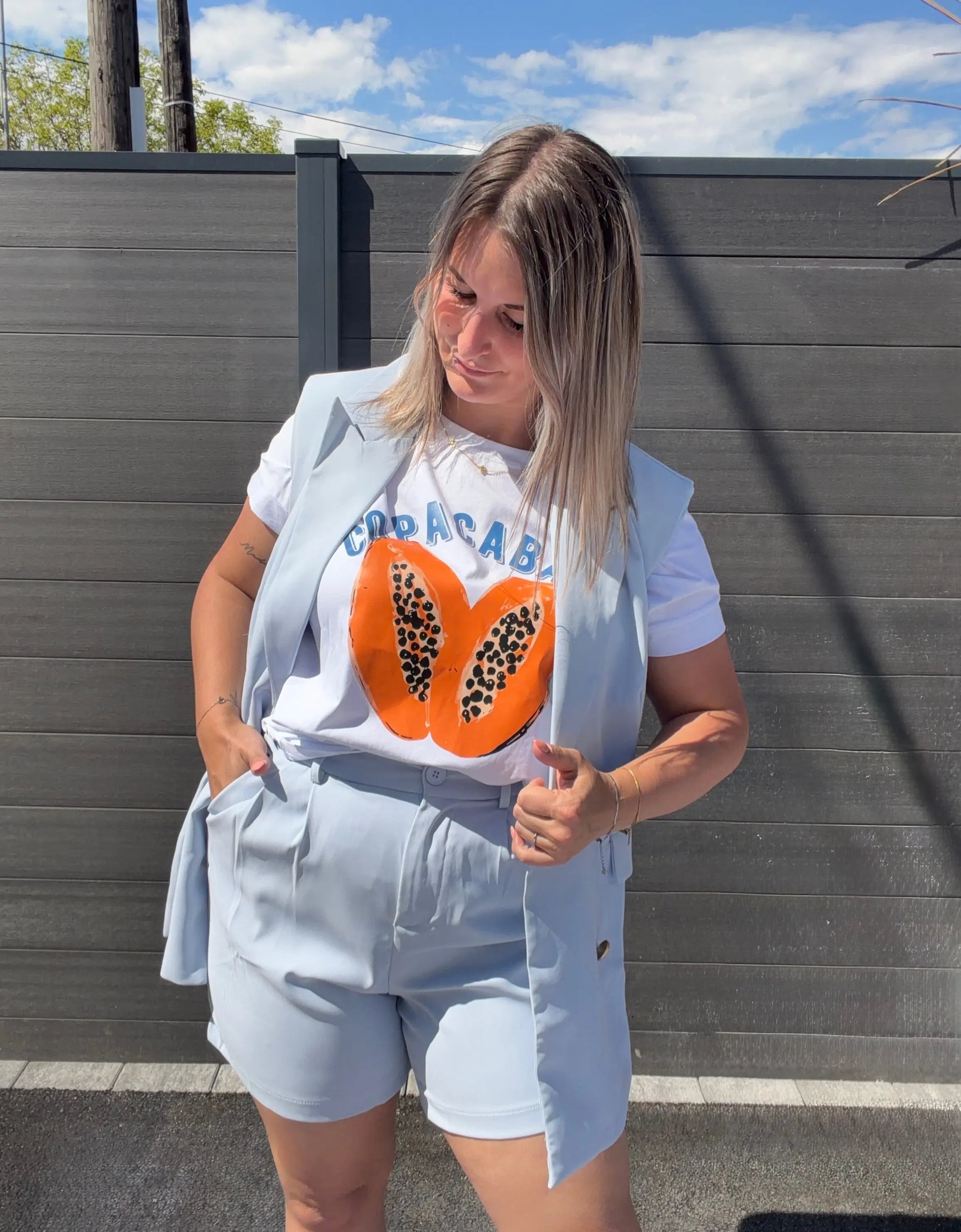 Short Rosie - Bleu ciel Maddy & Co