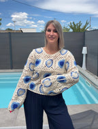 Top Crochet - Bleu Maddy & Co