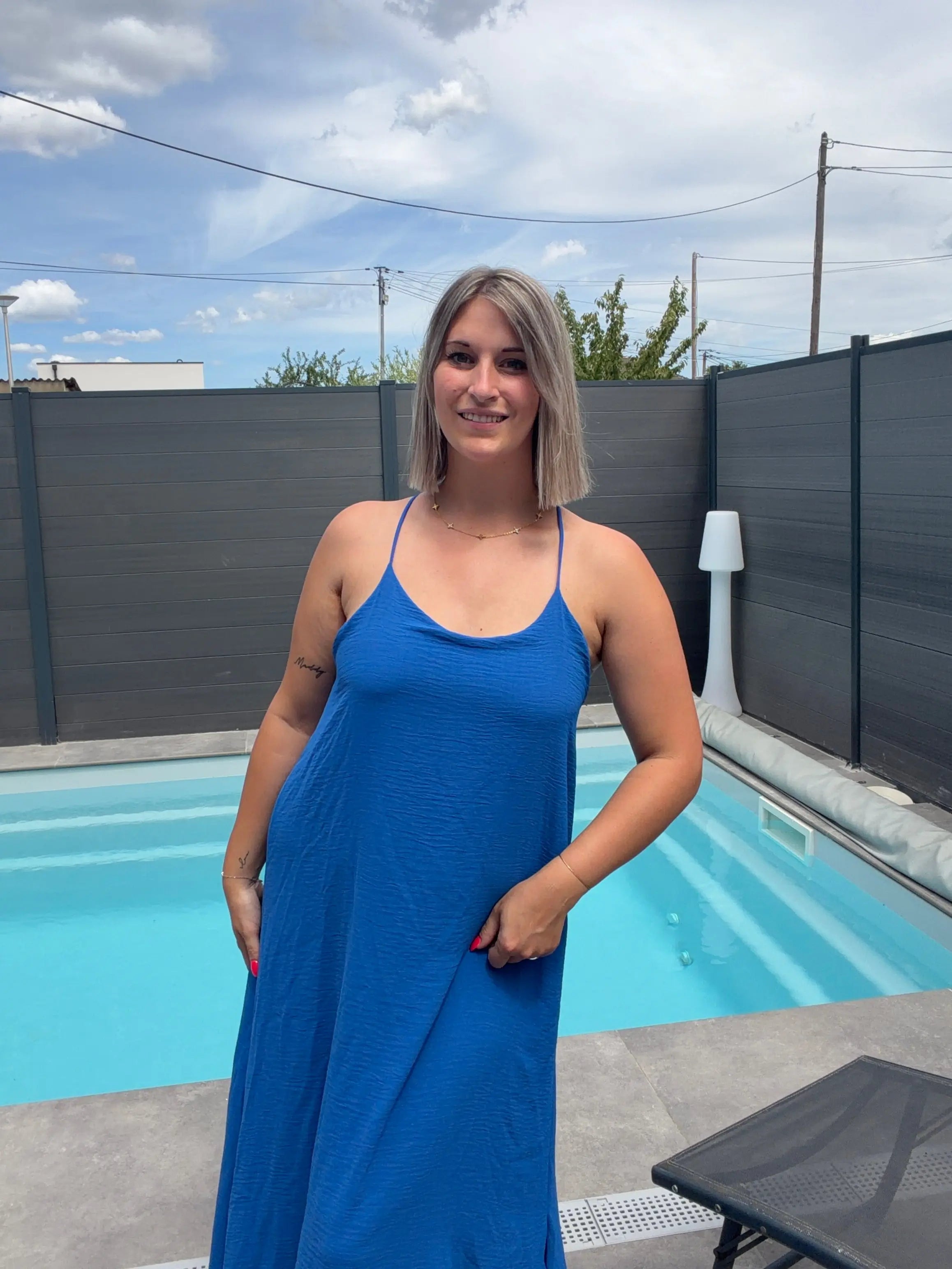 Robe Paula - Bleu Roi Maddy & Co