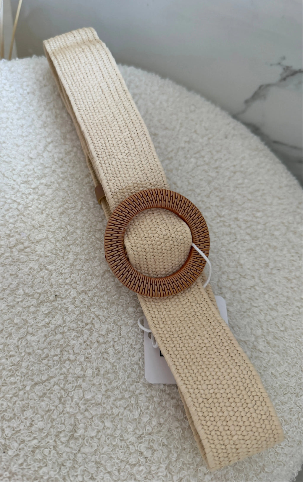 Ceinture élastique bohème -  écru Maddy & Co