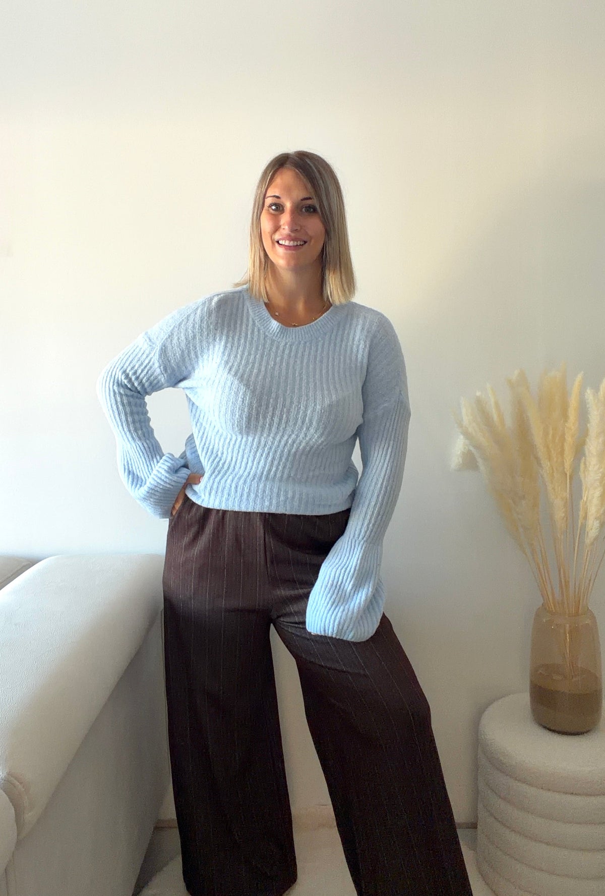 Pull en maille Azur - Bleu ciel Maddy & Co