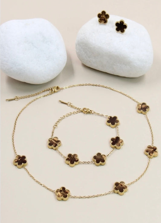 Parrure - TRÈFLE MARRON