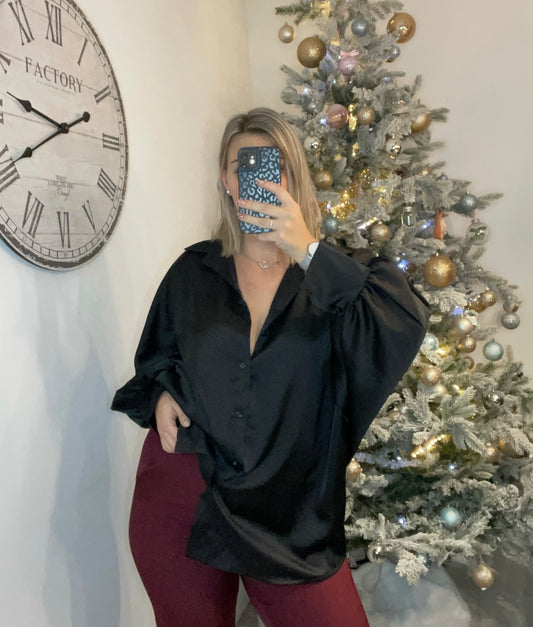 Chemise satinée -XMAS