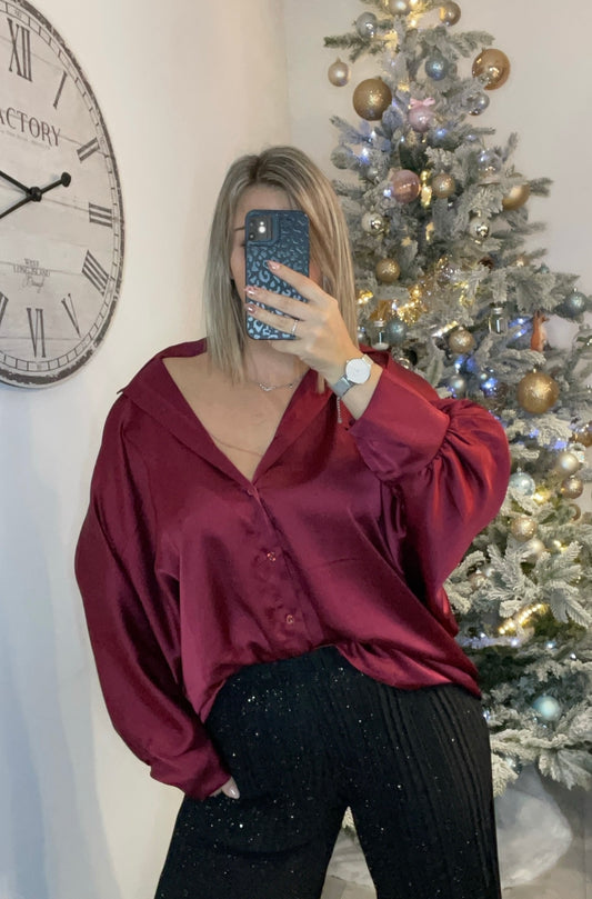 Chemise satinée -XMAS