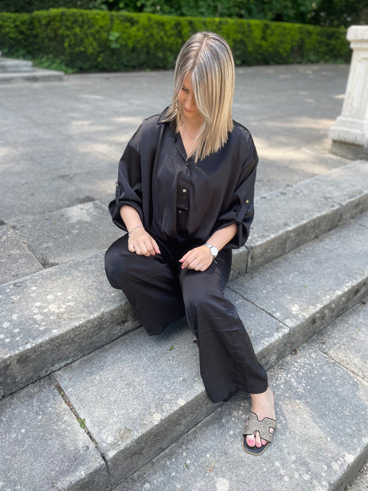 Chemise satinée blackin