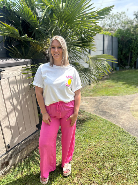 Pantalon fluide Fuchsia