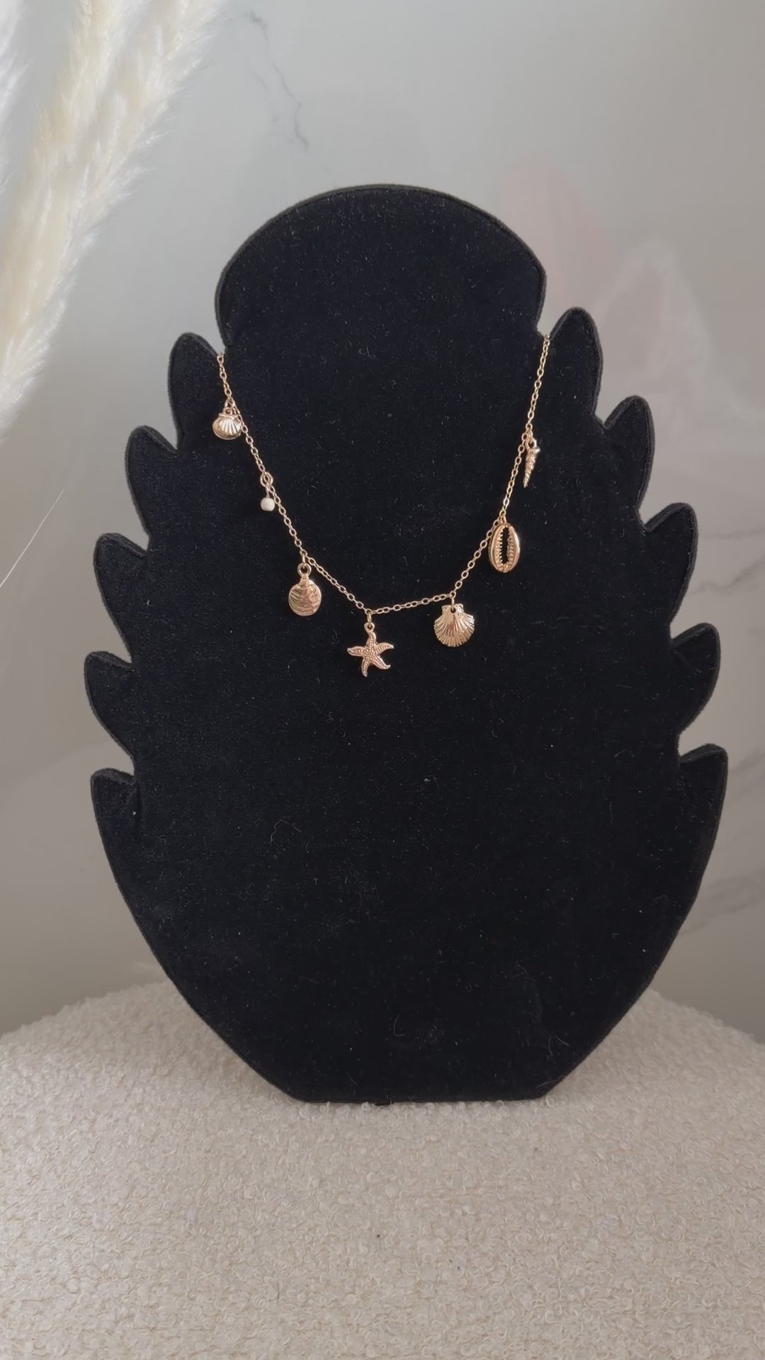 Collier charms doré - Étoile de mer