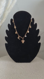 Collier charms doré - Tortue
